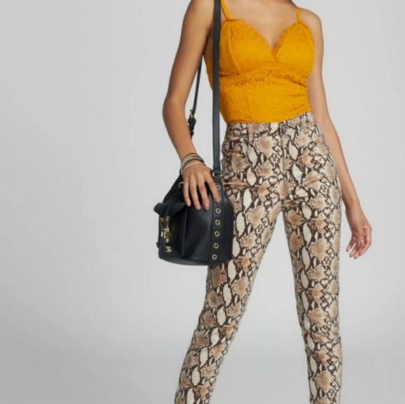 Zara snake print/'aminalier skinny jeans - Picture 6 of 9